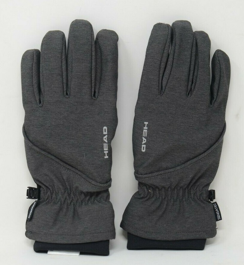 HEAD Men’s Waterproof Hybrid Warmth Gray Gloves X-Large