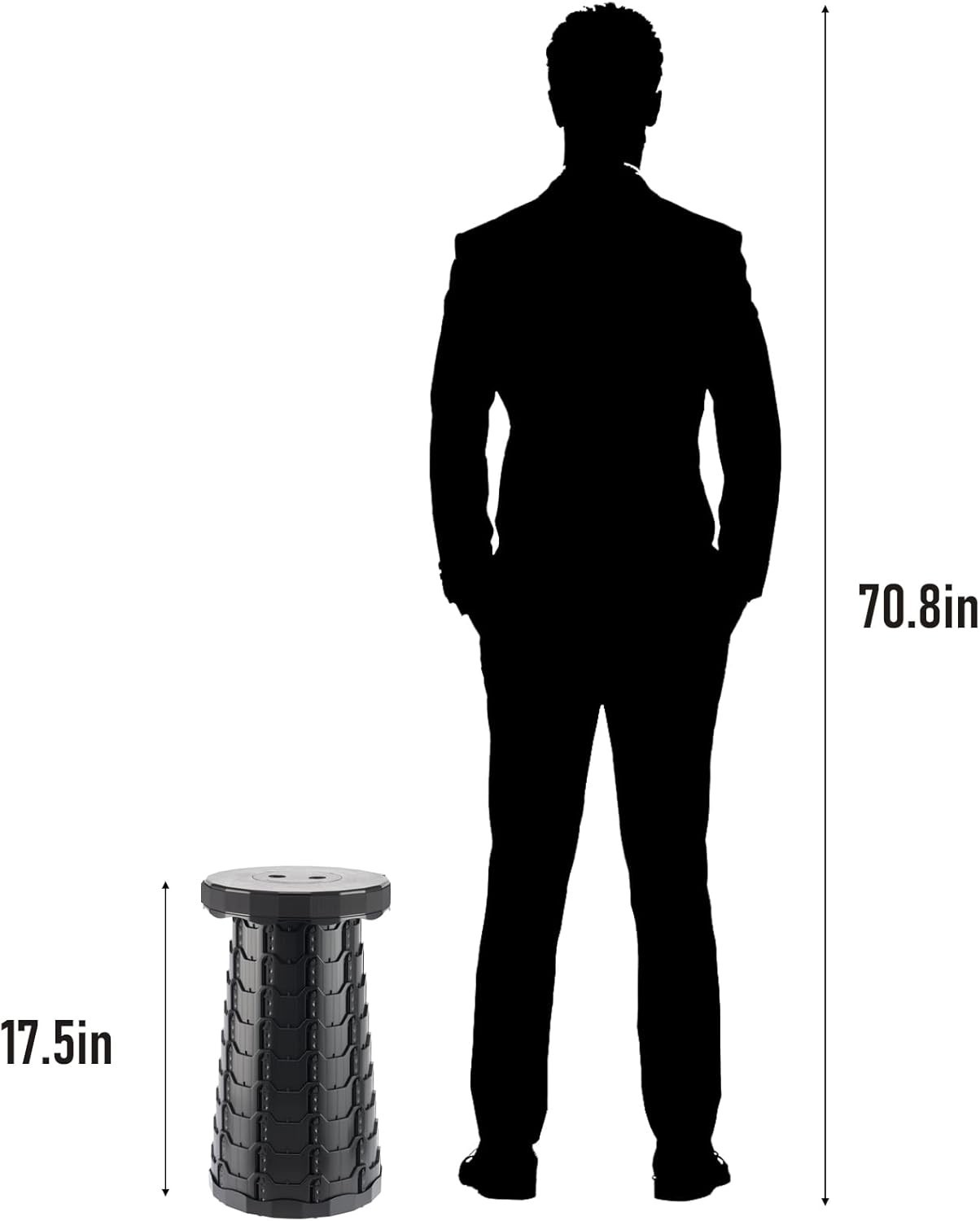 Upgraded Foldable Stool Thickened Portable Collapsible Stool Retractable Stool