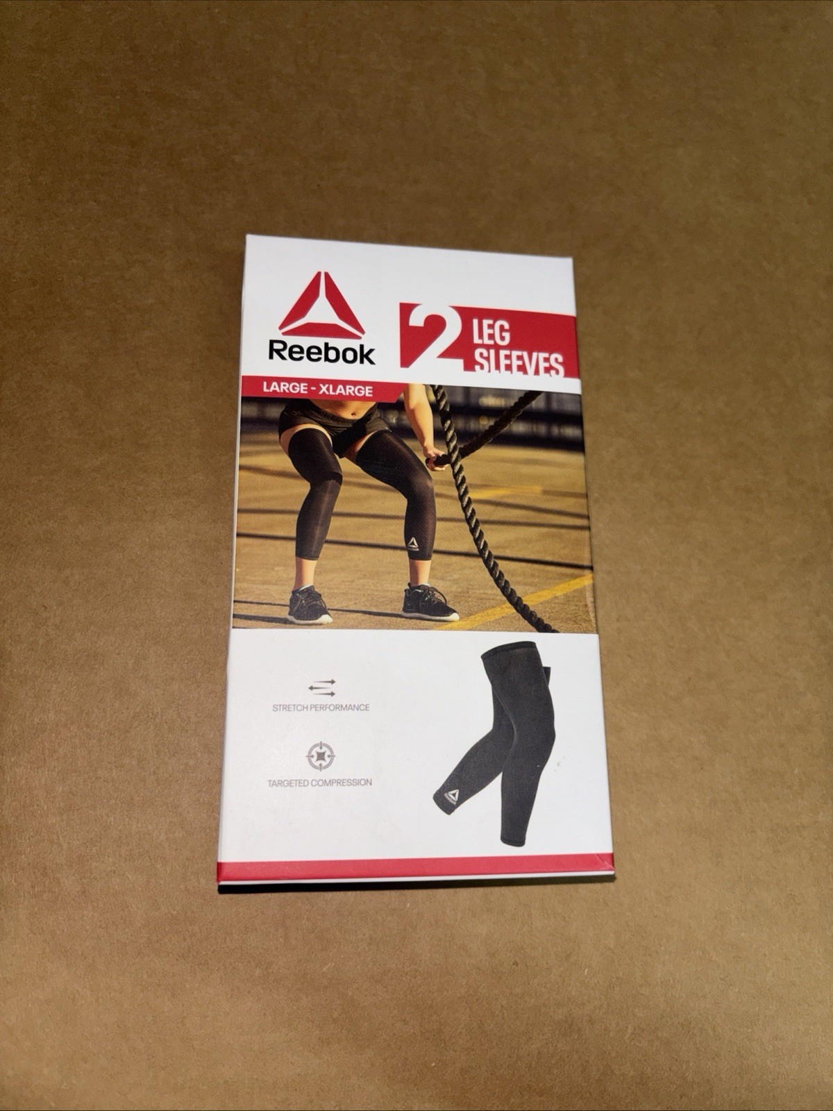 REEBOK ACTIVCHILL COMPRESSION LEG SLEEVES,  BLACK, L/XL - ONE PAIR