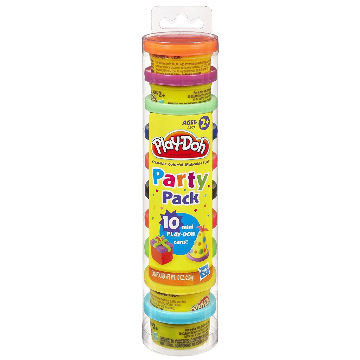 Play-Doh Party Pack 10 1oz Cans of 10 pack Cans, Assorted Color