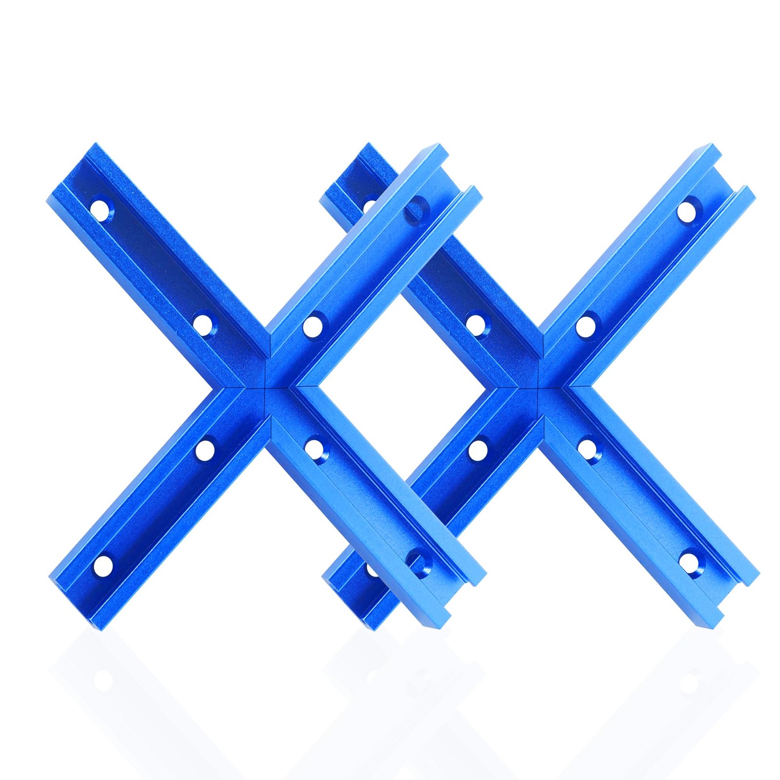 2-Pack Aluminum T-Tracks for Woodworking with Screws Intersection Profile