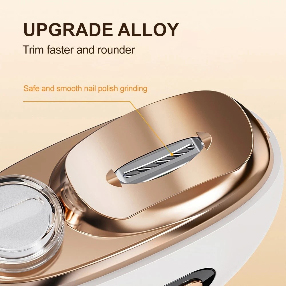 Automatic Electric Toe Nail Clippers Trimmer LED Light with 3 Adjustable Speeds