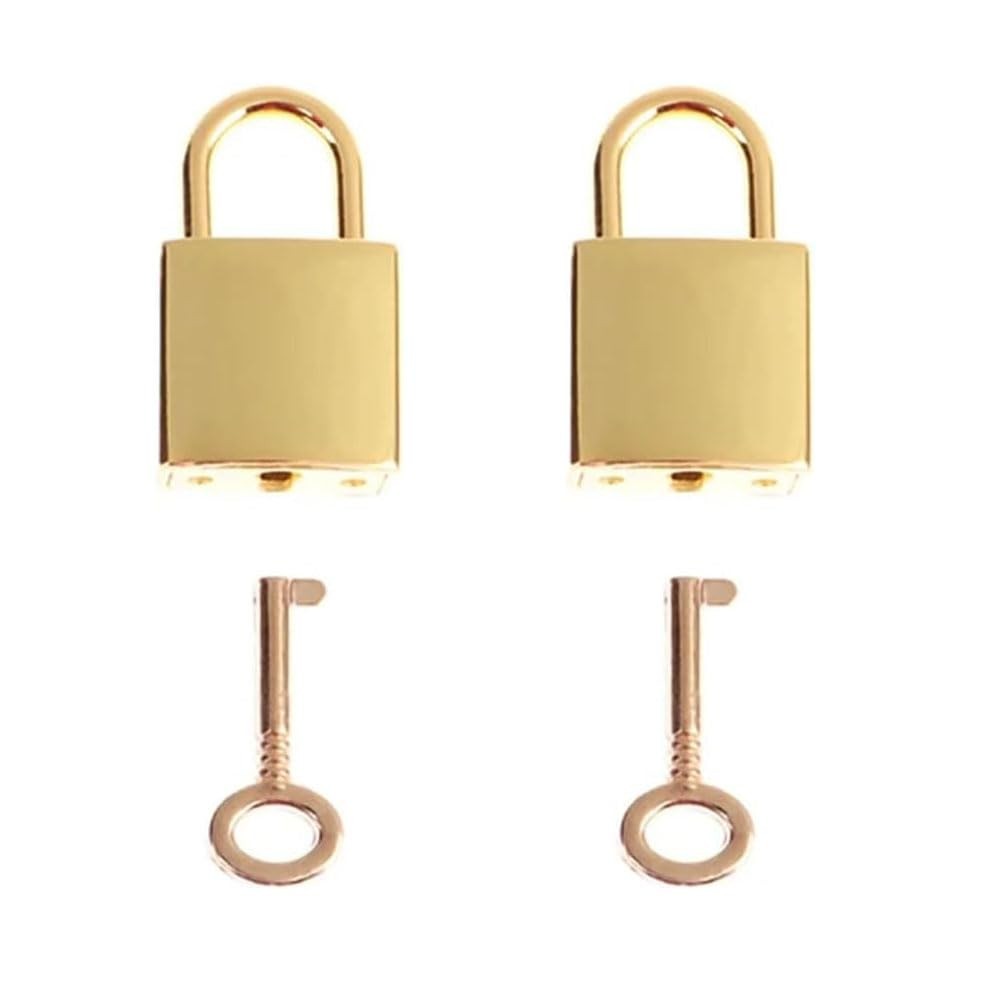 2 Pcs Vintage Old Style Mini Padlocks with Keys for Jewelry Box Storage Box