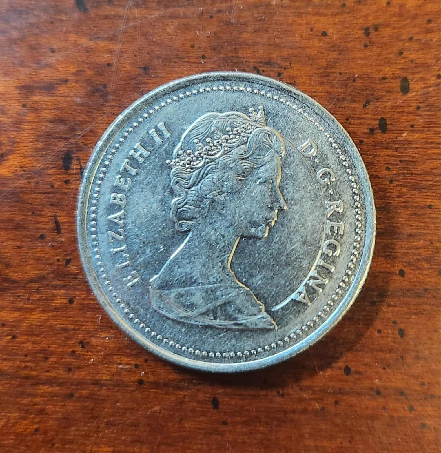 Canada 25 Cents Coin 1988 Queen Elizabeth II