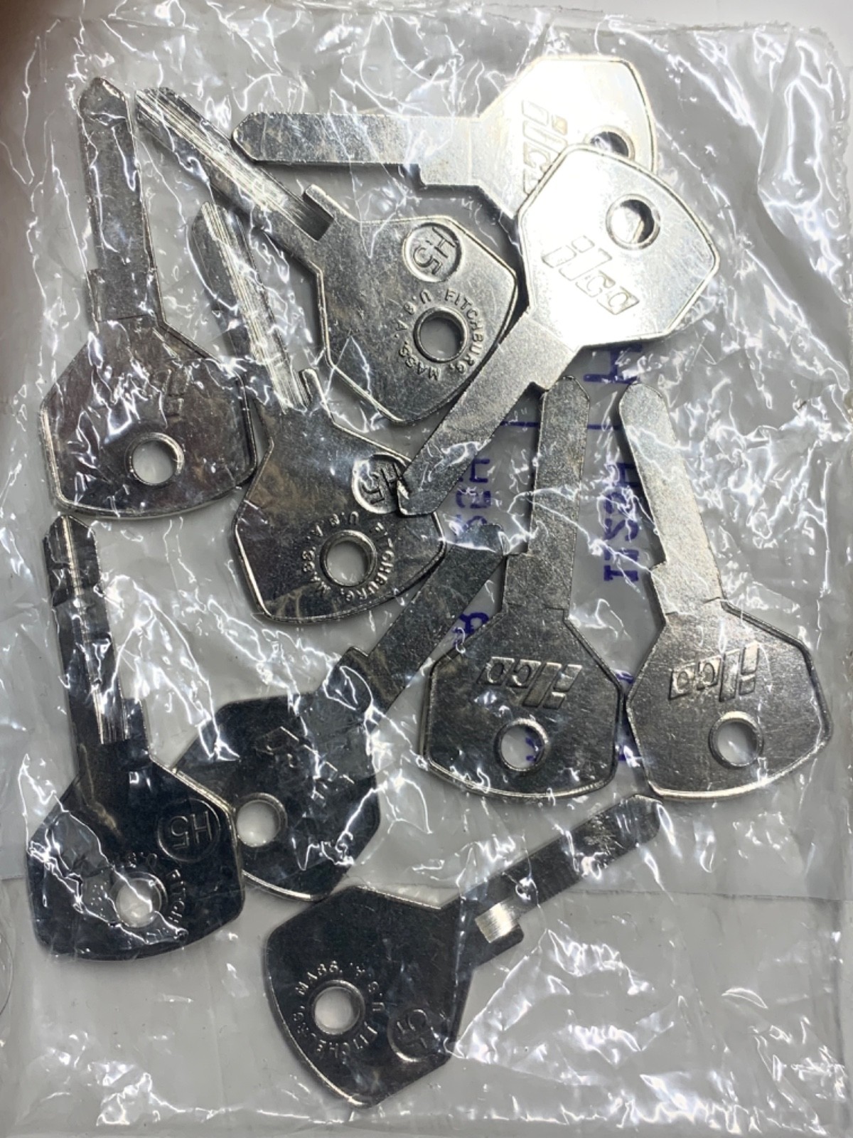 Pack of 10 Ilco H5 1125H Key Blanks for Vintage Ford Lincoln Mercury  Hurd locks