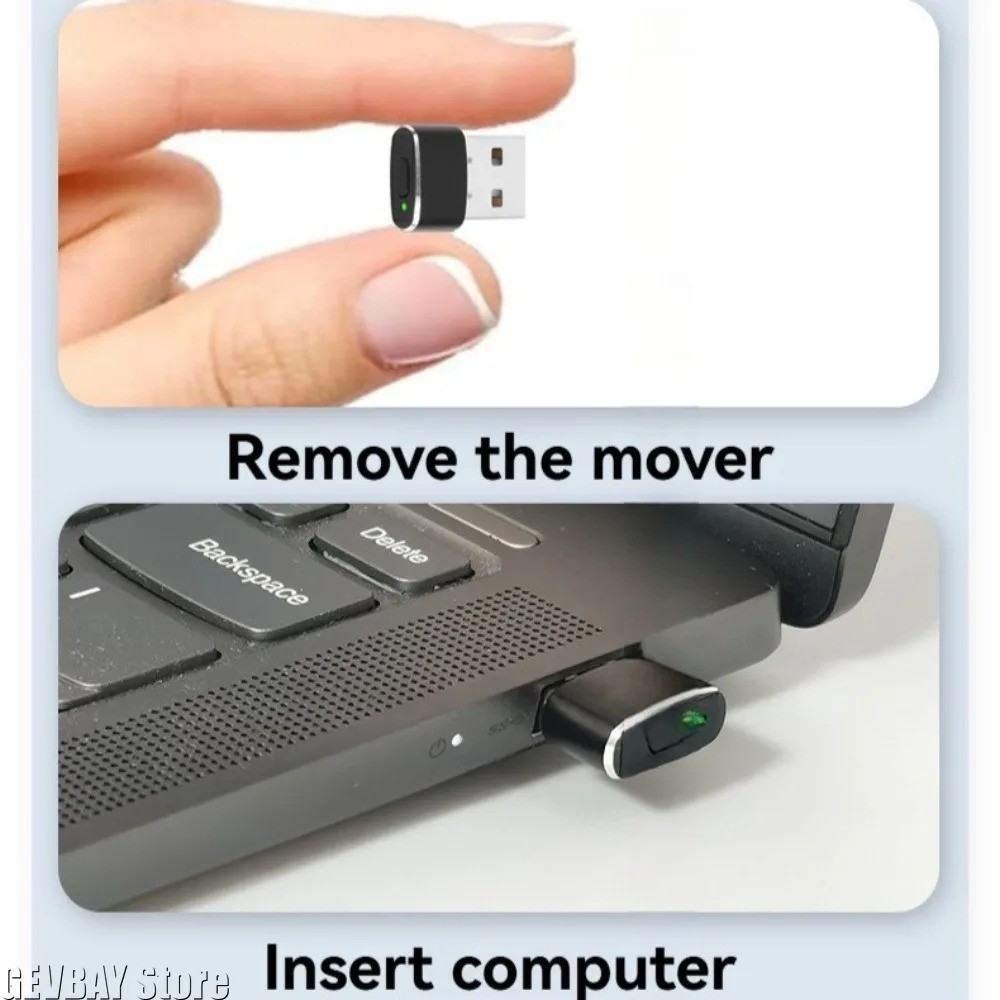Mouse Jiggler Undetectable Mouse Mover Device USB Port Adapter Mouse Wiggler