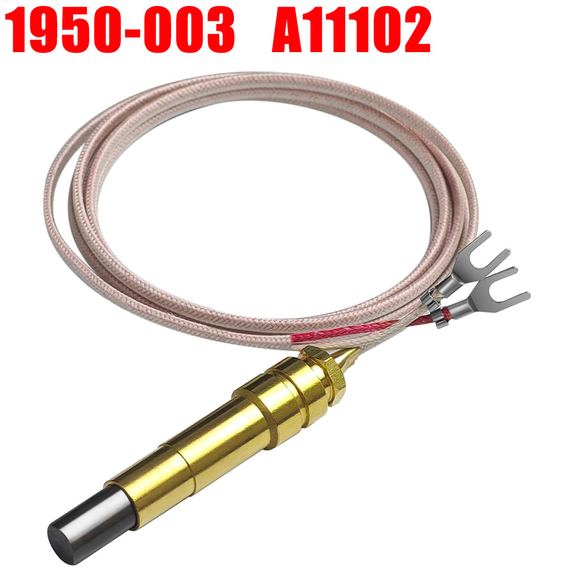 TWO LEAD THERMOPILE 60"inch  Adaptor included 750 MV for ROBERTSHAW 1950-003 US