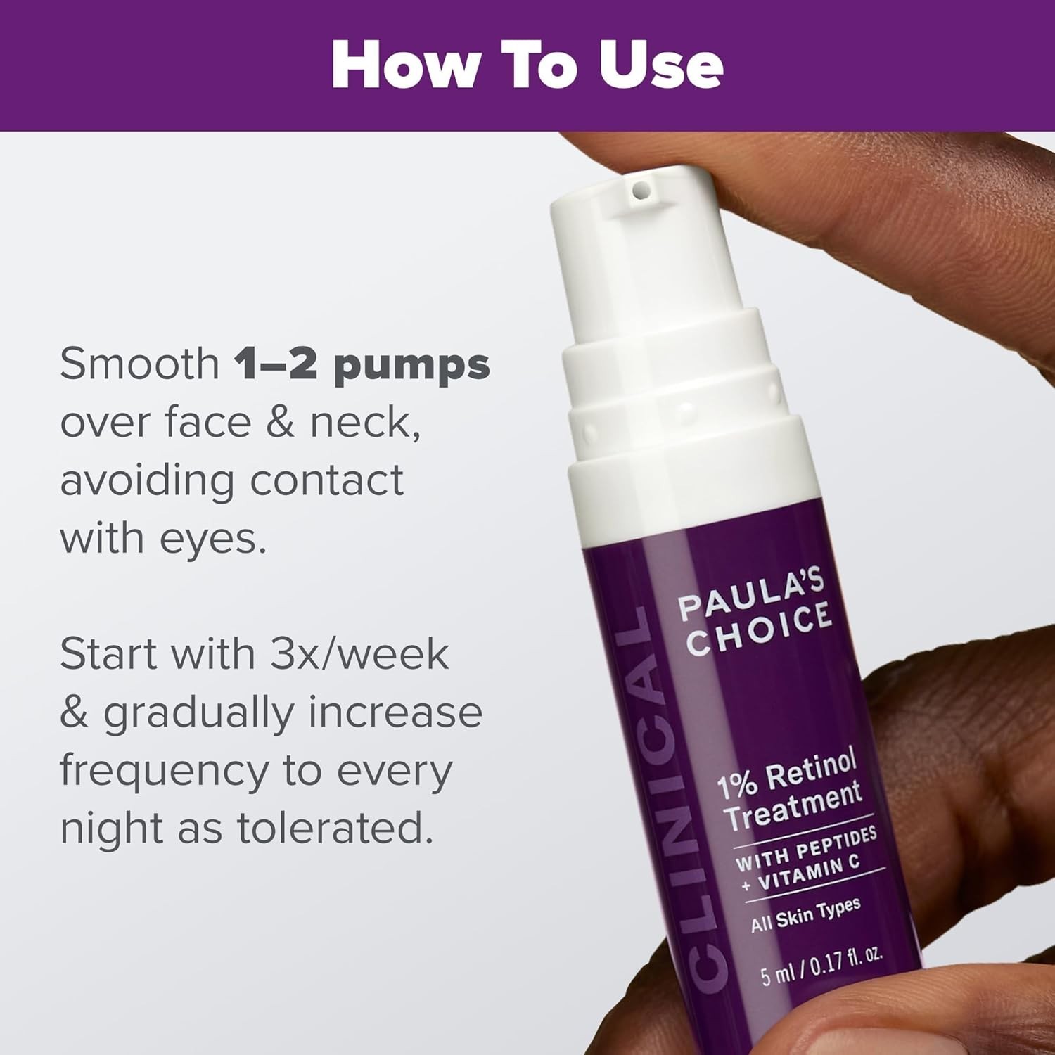 Paula's Choice CLINICAL 1% Retinol Face Treatment with Peptides, Vitamin C & Lic