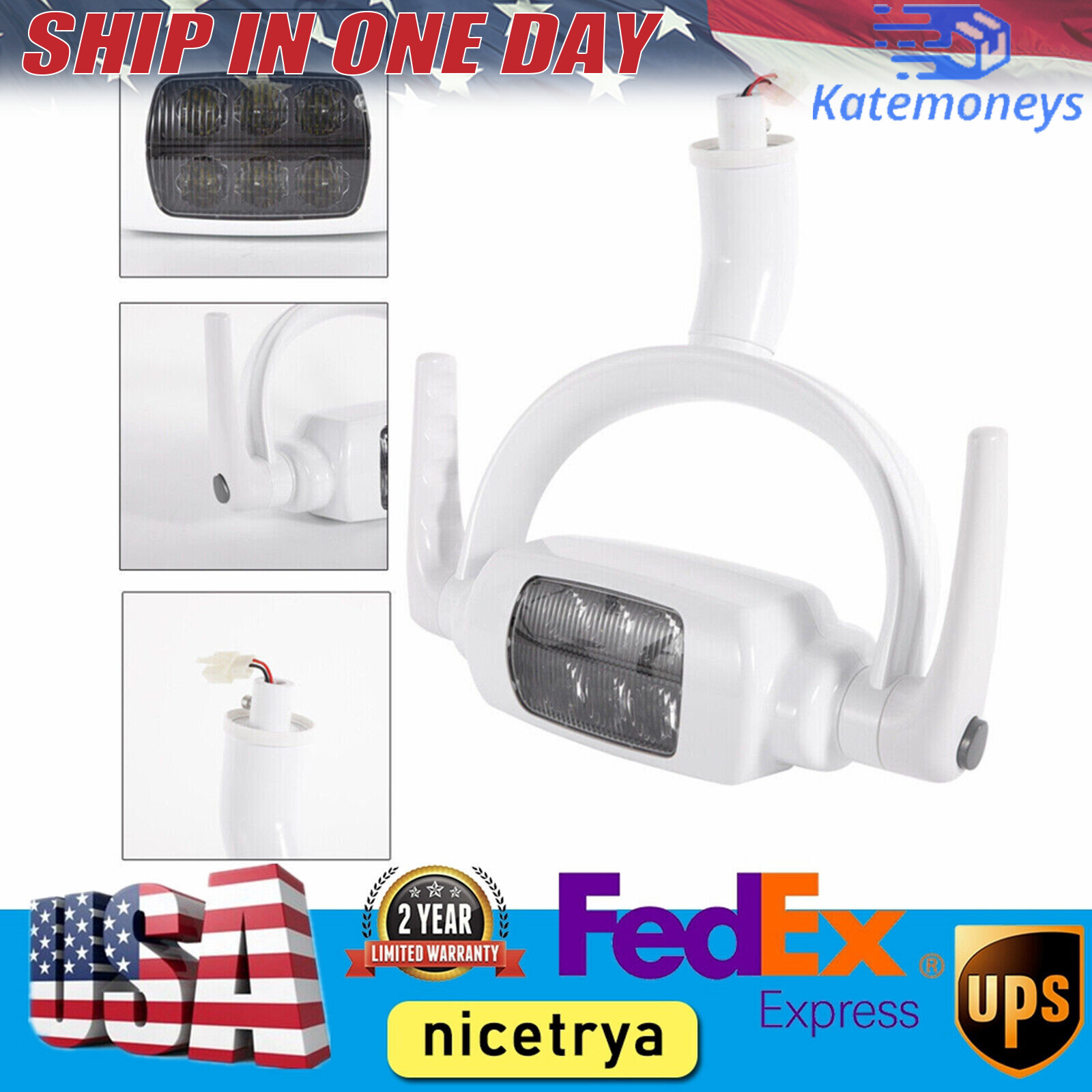6 LED Dental Oral Light Operating Lamp Induction For Dental Unit Chair Tool NEW