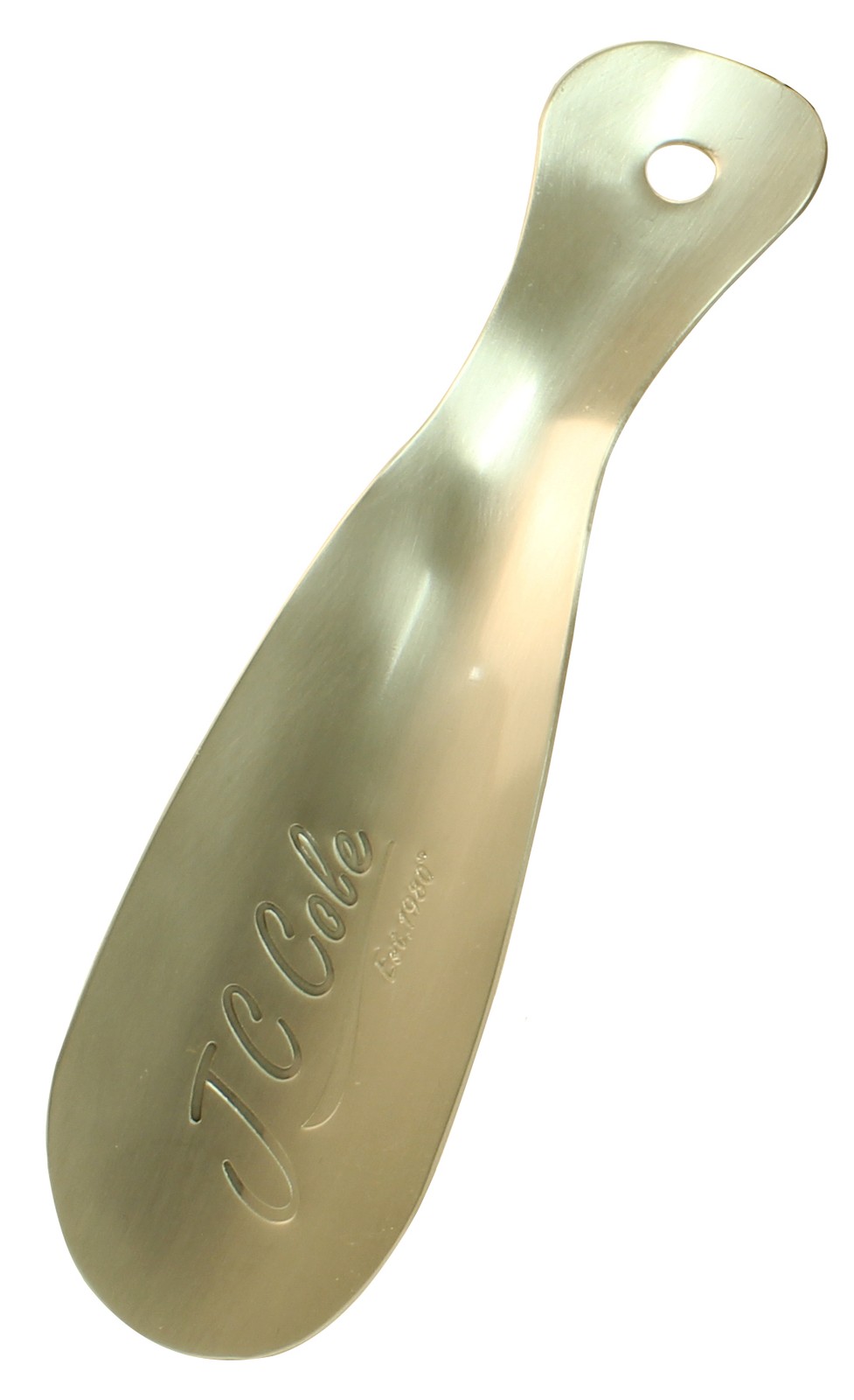 Metal Shoe Horn 8 in - Made in the USA - Satin Silver JC Cole