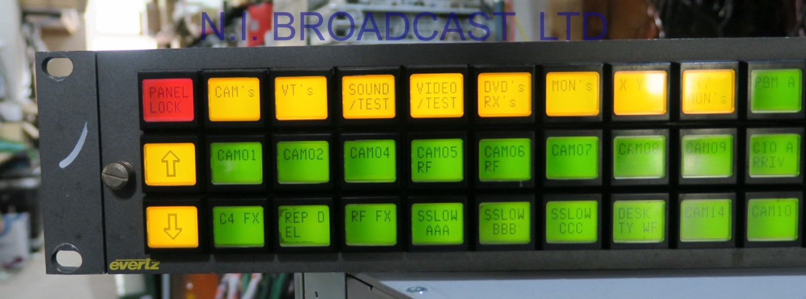 Evertz cp2048e ethernet router control matrix panel Price is for 1 panel