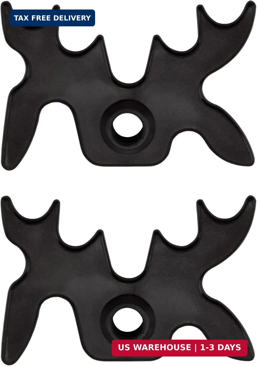 2Pcs Black Plastic Slip-On Bridge Portable Moosehead Bridge Head, Pool Billiard