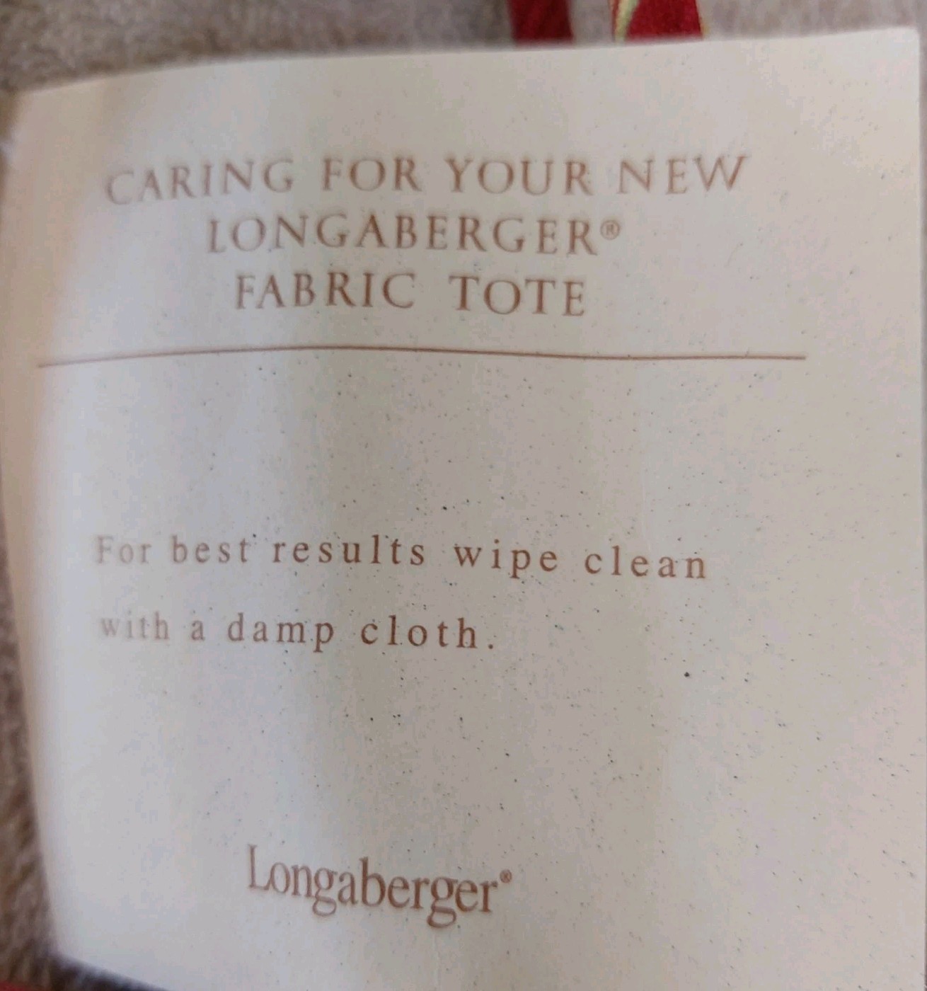 Longaberger Christmas Holiday 2005 Embroidered Canvas Gift Tote Bag 9"x7.5"x4"