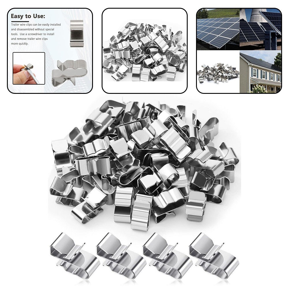 Trailer Frame Wire Cable Clips Set of 50 Sturdy Stainless Steel Construction