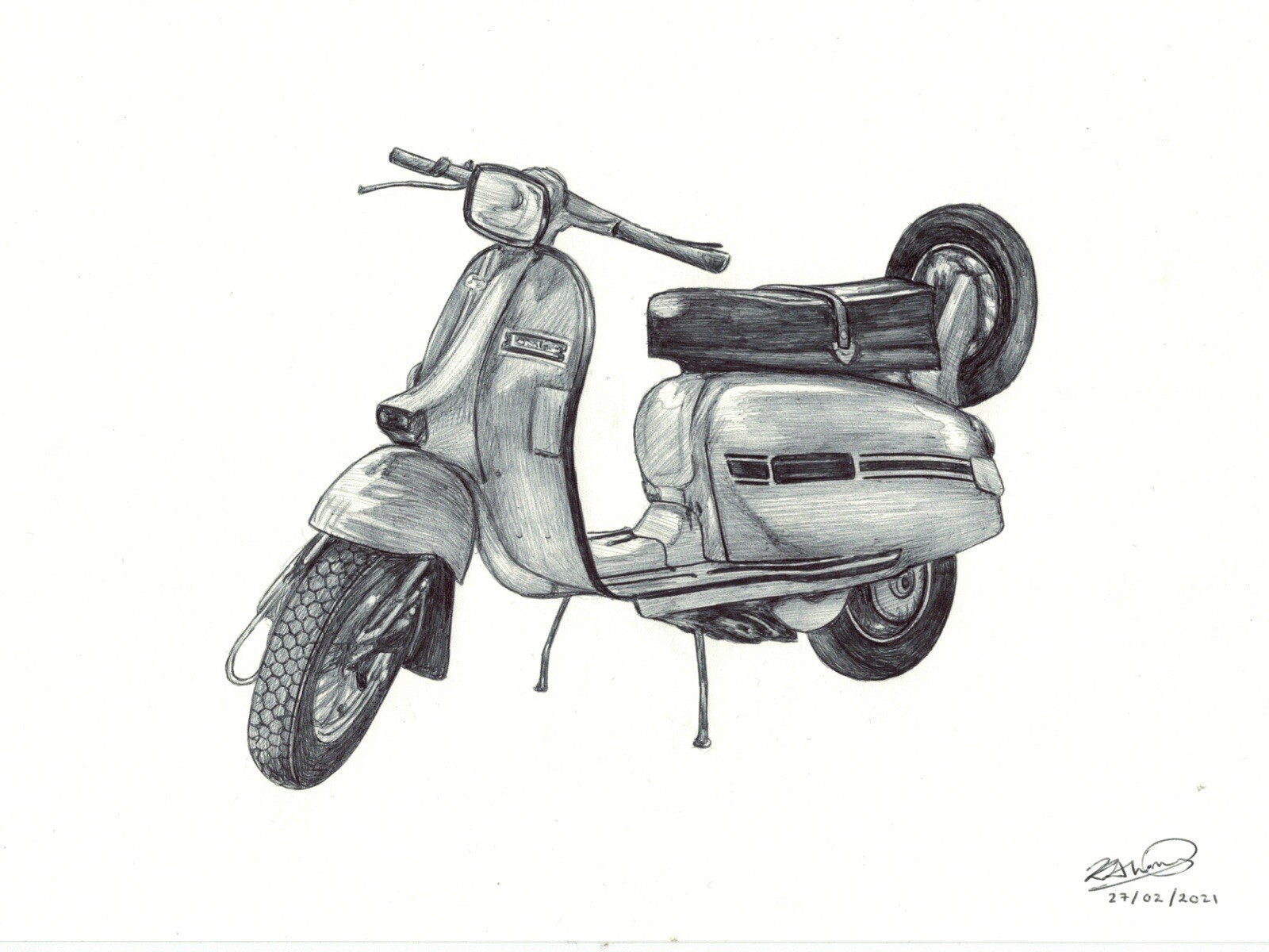 Personalised Realistic Pen Drawing: Car (see description)