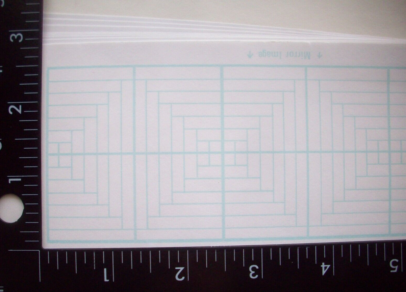 Lynn Graves Foundation Paper Piecing Sheets Log Cabin Chevrons 1 1/4" blocks
