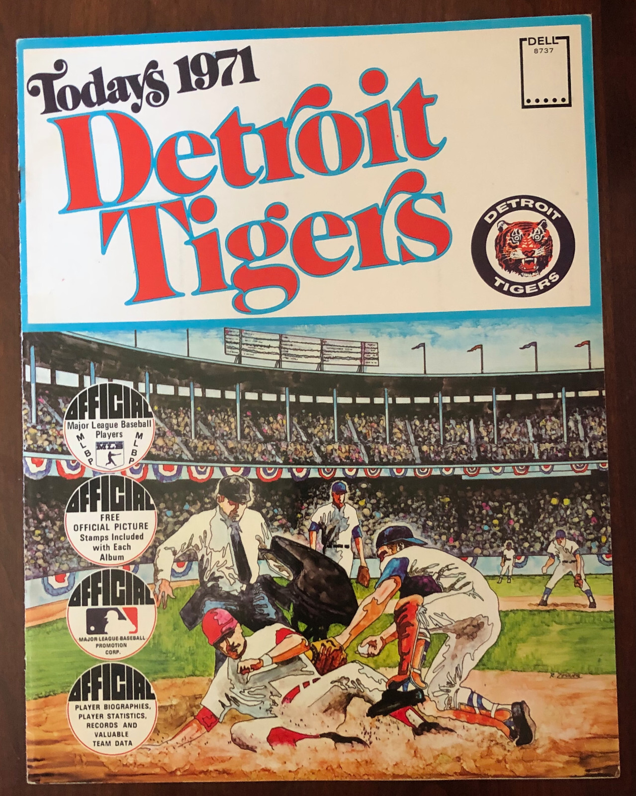 1971 Dell Today's  Stamps Detroit Tigers Al Kaline, Willie Horton , Gates Brown