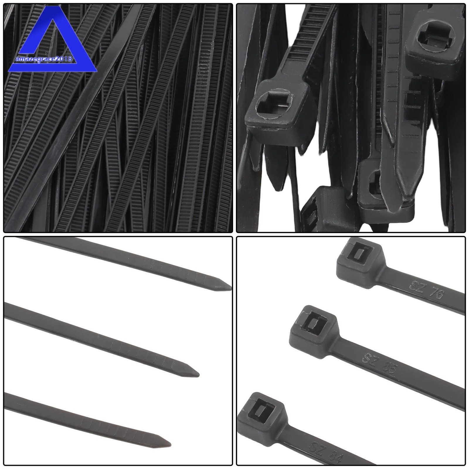 1000 Pack Cable Zip Ties 8-inch Wire Ties & 40LBS High Tensile Strength