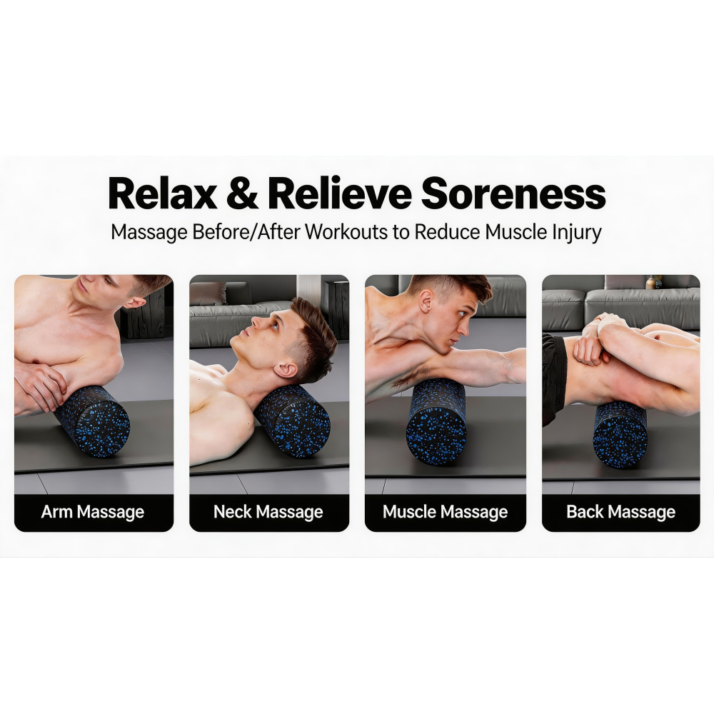 60cm High Density EPP Foam Roller Solid Yoga Muscle Recovery Massage