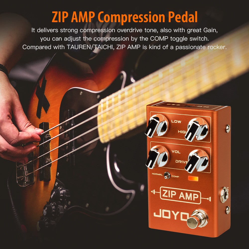 JOYO AMP Pedal Simulate Amplifier Effect Compression Overdrive Pedal for Guitar