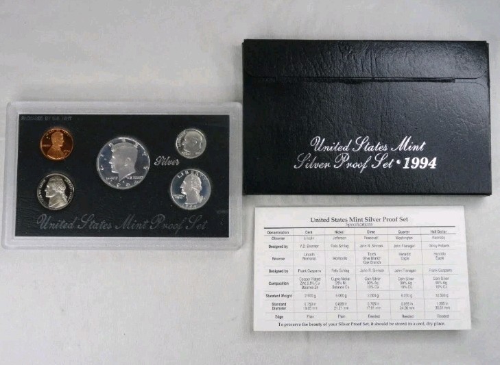 1992-1998 US Mint Silver Proof Sets 90% Silver OGP COA 7 PROOF Sets 🔥