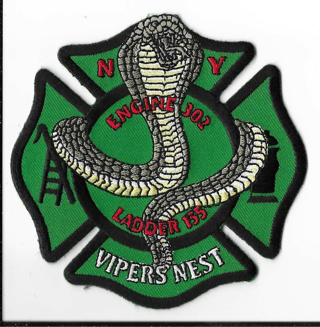 New York Fire Department (FDNY) Engine 302 Ladder 155 Vipers Nest Patch V1