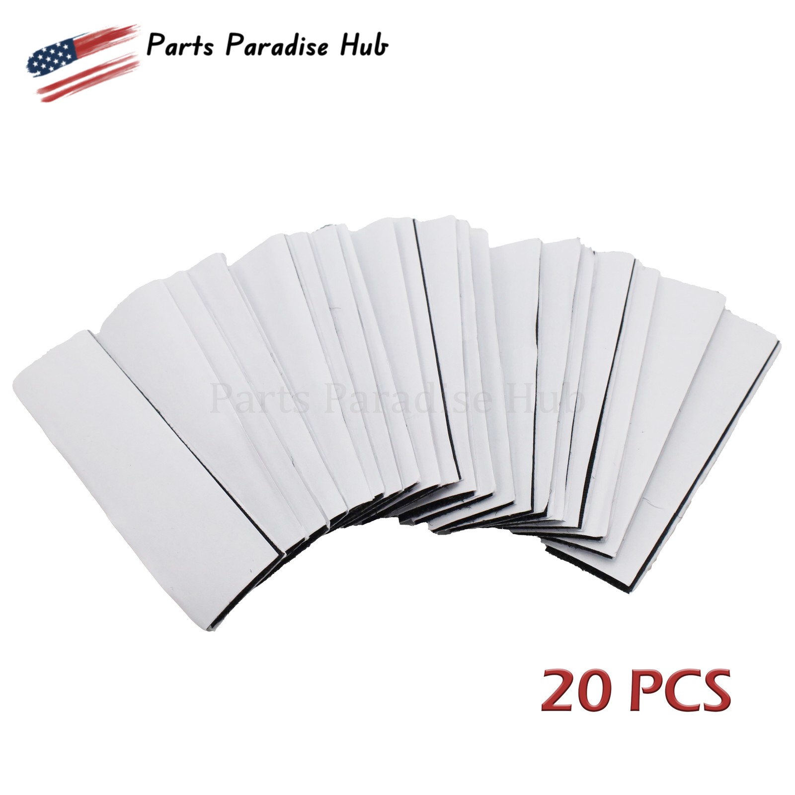 20* Sticky Back Fastener 1x4” Black Heavy Duty Hook & Loop Adhesive Strips