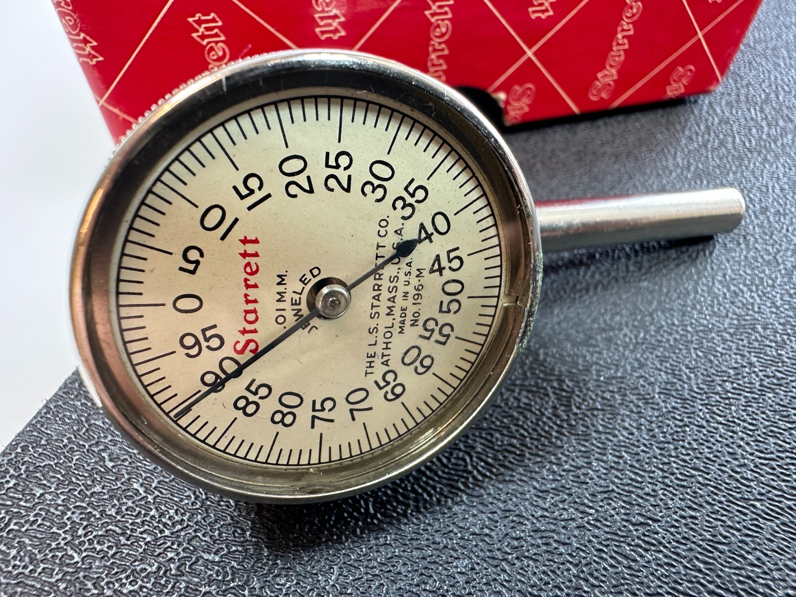 🇺🇸 NEW Starrett Tools USA 196MB Universal Back Plunger Test Dial Indicator NOS