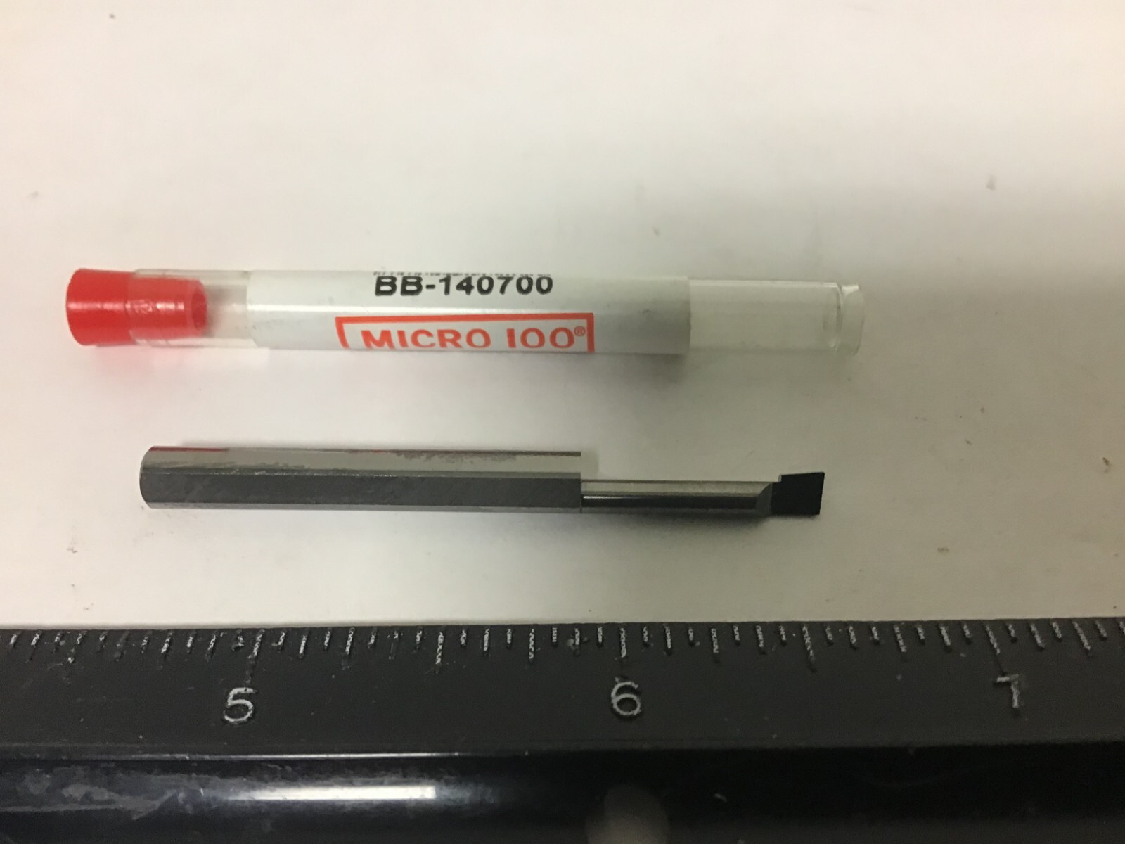 New Micro 100 Carbide Boring Bar, 0.152" Minimum Bore, 0.600" Depth, BB-140600S