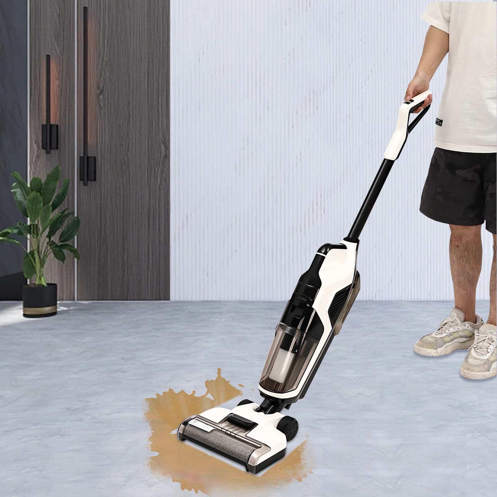 Wet & Dry Cleaning,Self-cleaning Battery Powered Cordless Floor Cleaner GT6