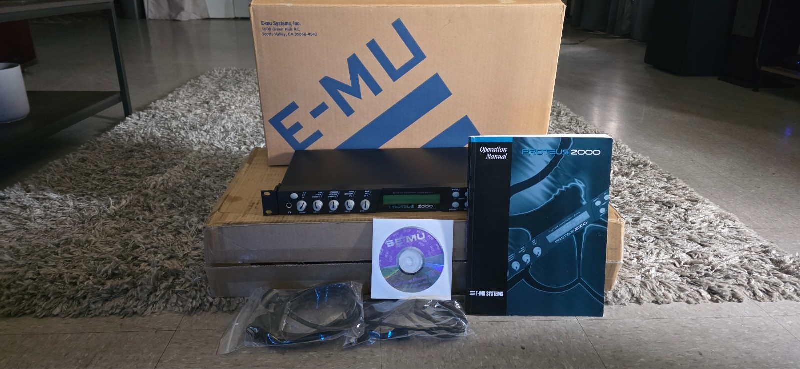 EMU ENSONIQ PROTEUS 2000 W/8 BANK COMPOSER ROM V2.26 W/PACKAGING + BONUS SOUNDS