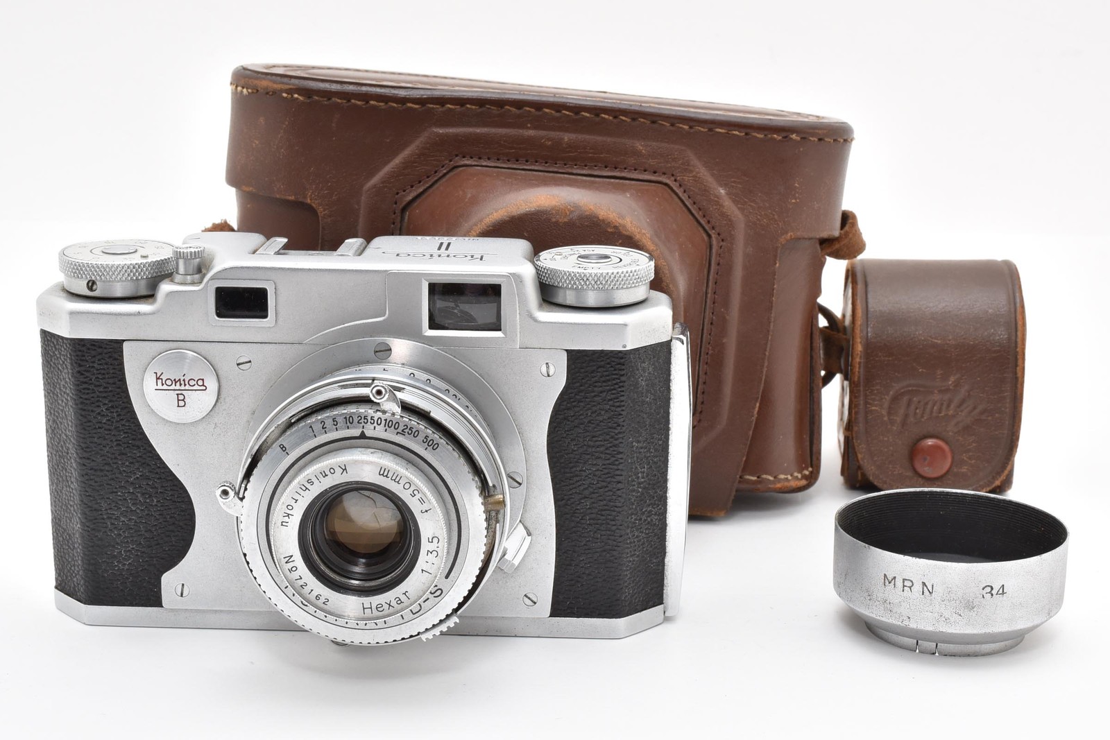 [Near MINT-]  Konica IIB ii-B Rangefinder Film Camera 50mm f3.5 Lens From JAPAN