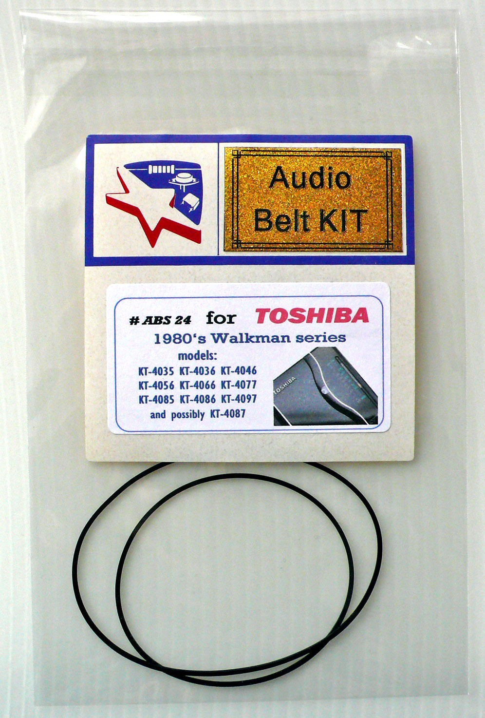 Belts for TOSHIBA KT-4035 KT-4036 KT-4046 KT-4056 KT-4066 KT-4077 ETC. WALKMANs