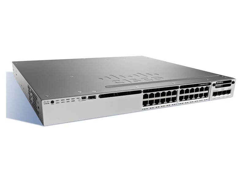 Cisco WS-C3850-24S-E  Catalyst 3850 24 Port GE SFP IP Services, 1 Year Warranty