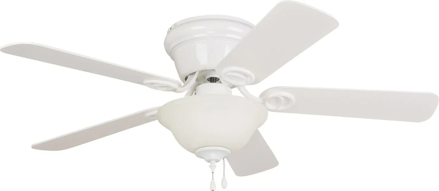 Craftmade Wyman 42" 3-Light White Ceiling Fan, WC42WW5C1