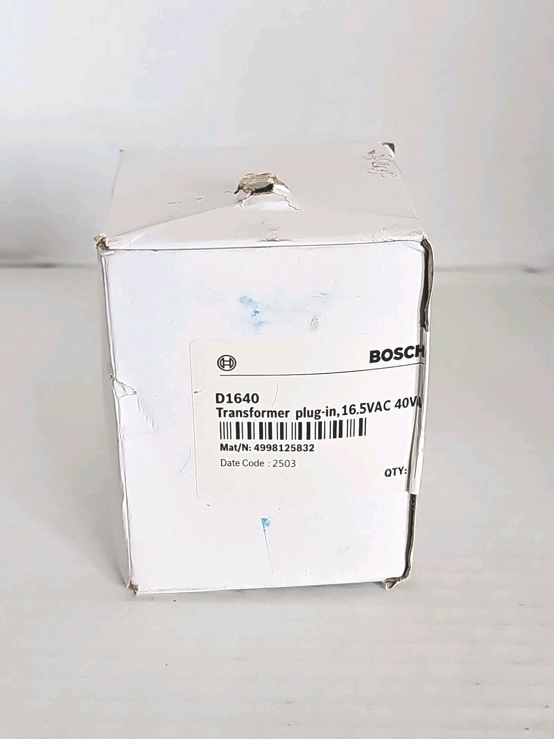 Bosch D1640 Plug In Transformer 16.5VAC 40VA - New