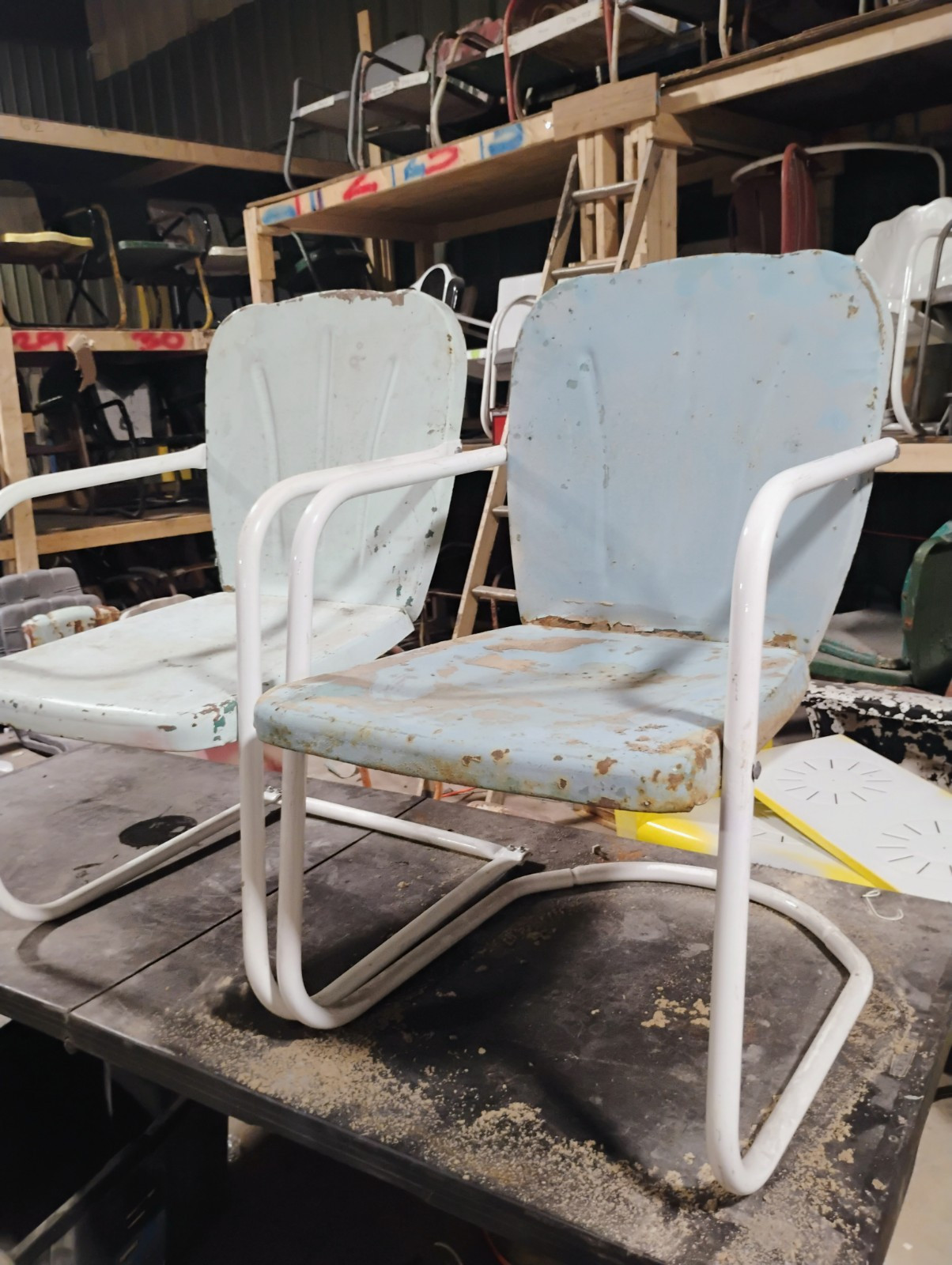 Vintage Edwards Manufacturing Fork Chairs (Set Of 2)
