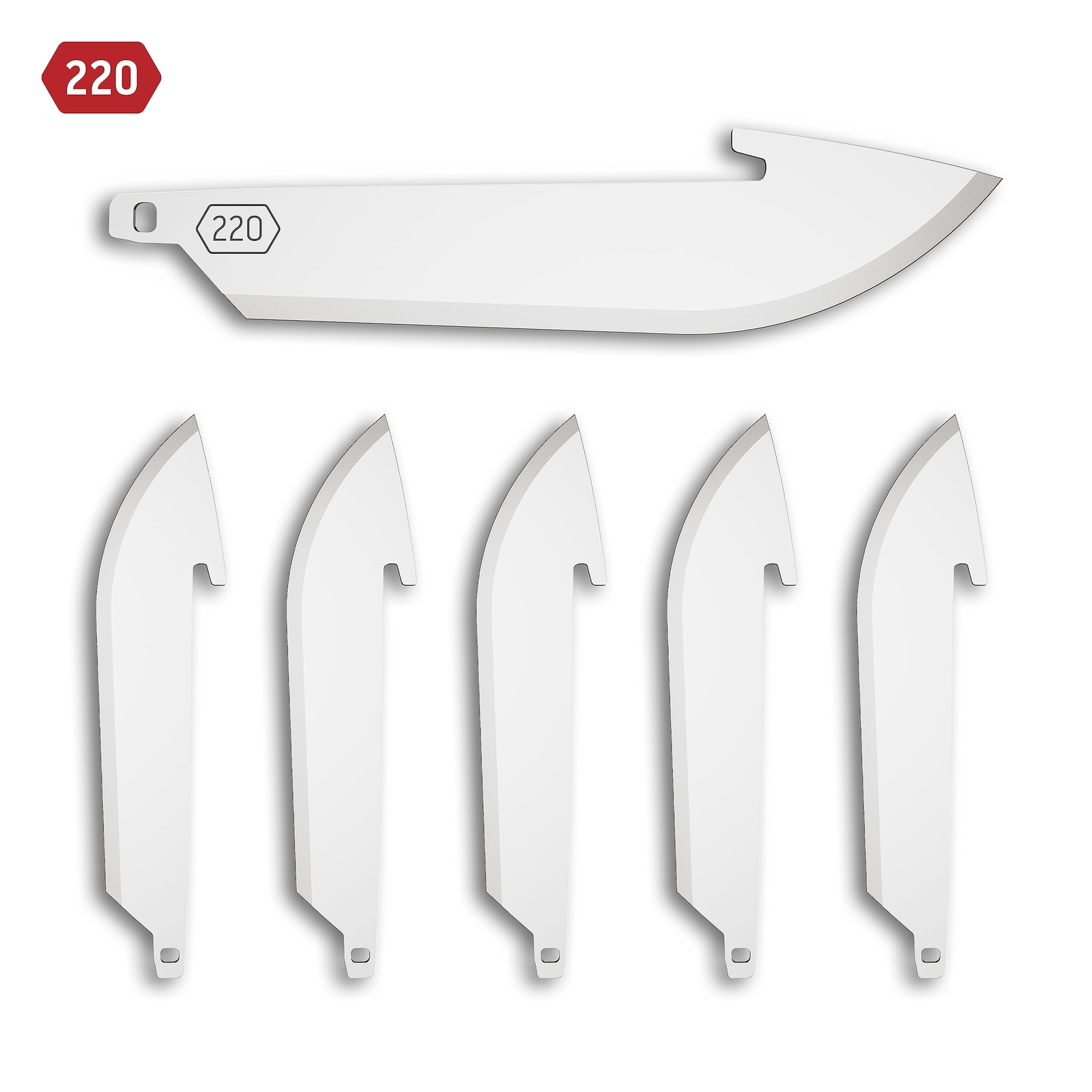 Outdoor Edge 2.2" Drop-Point Blade Pack (6 Blades), Compatibility Blade Code 220