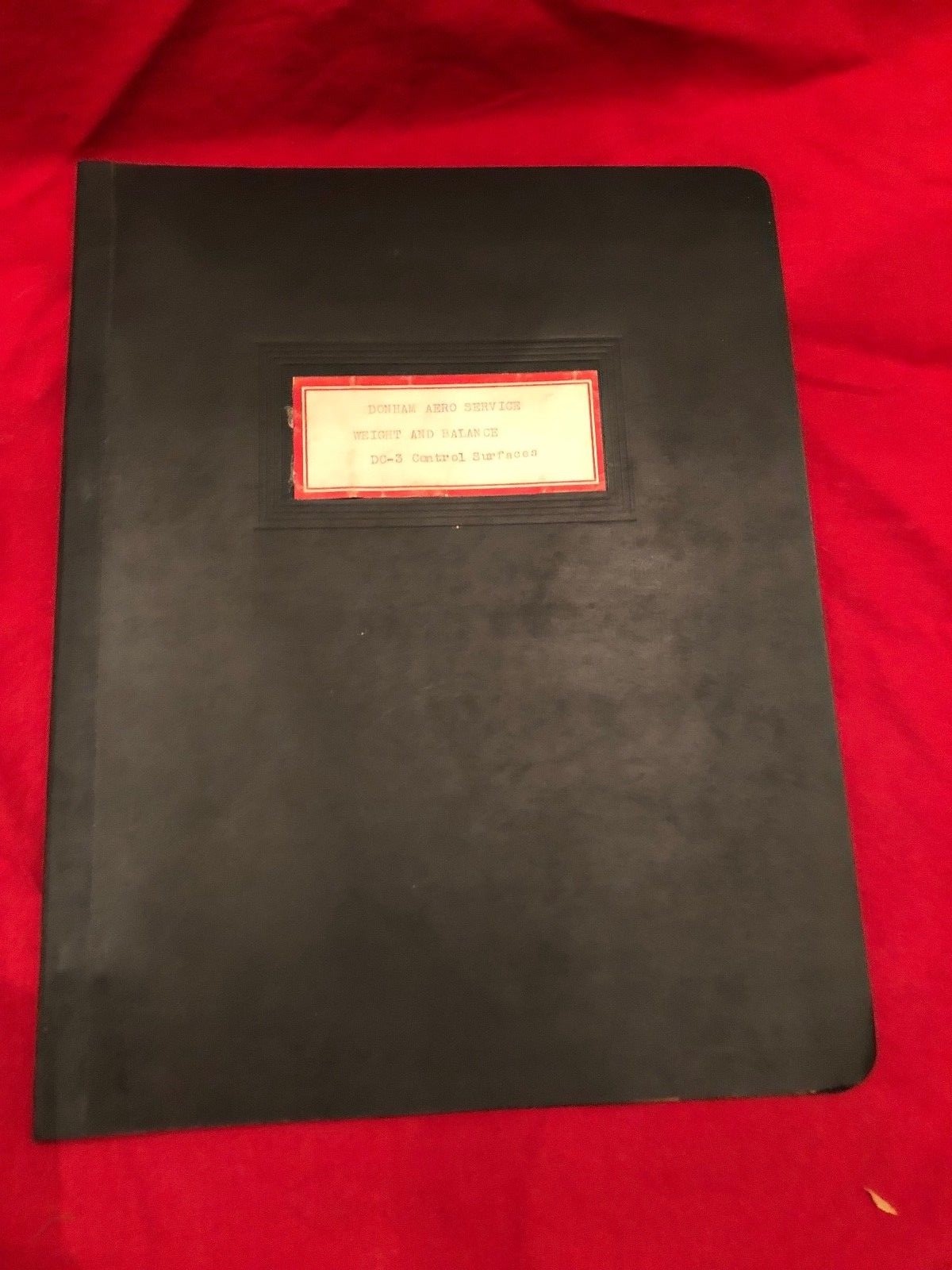 1946 Donham Aero Service Weight and Balance DC-3 Control Surfaces