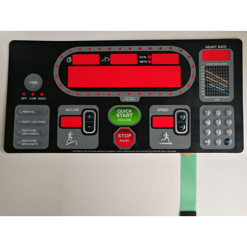 Membrane Keypad For STAR TRAC S-TRC3562 3582,S-TRX3552 3572 Treadmill Panel Film