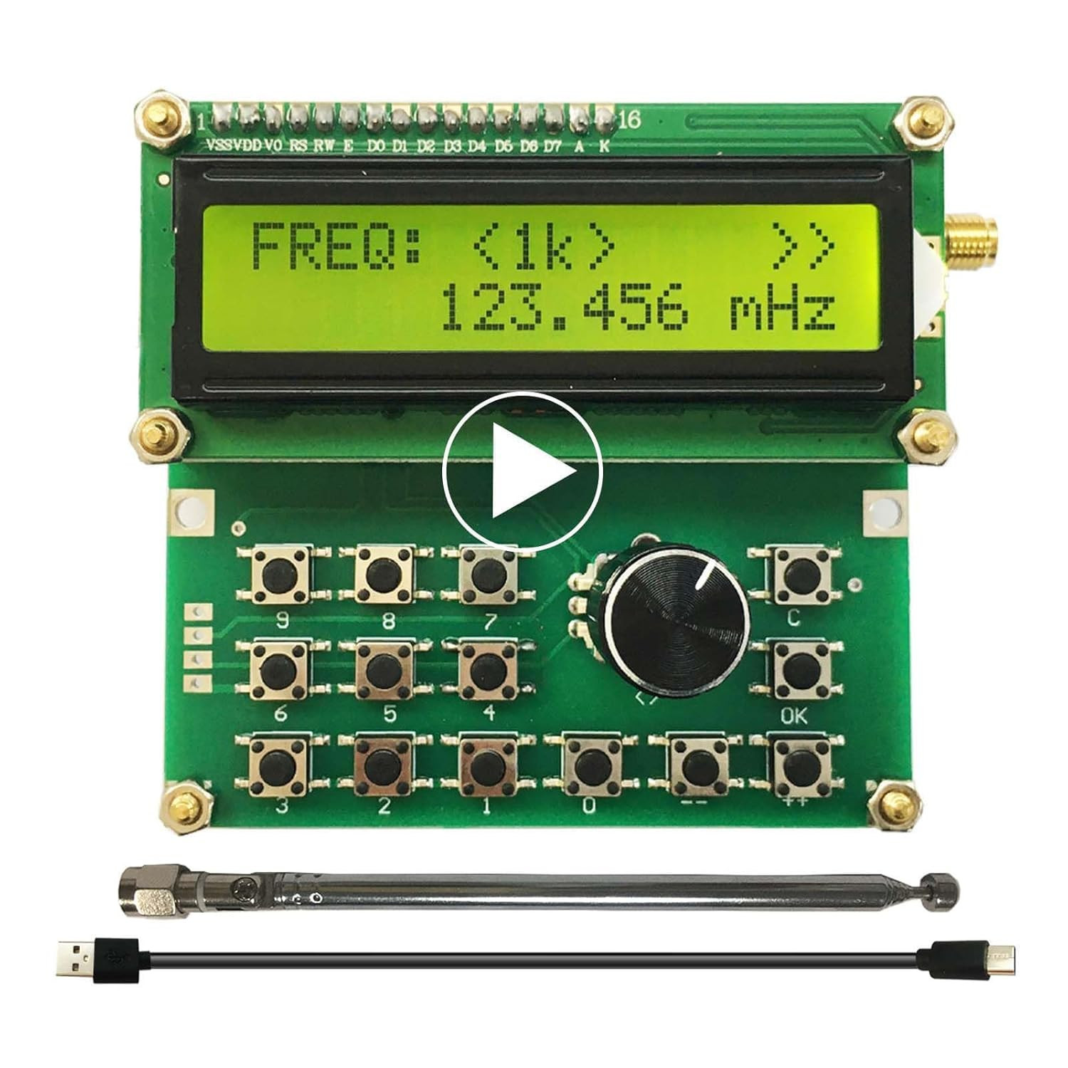Upgraded RF Signal Generator 35Mhz-4400Mhz Signal Source Frequency Screen Kit SG