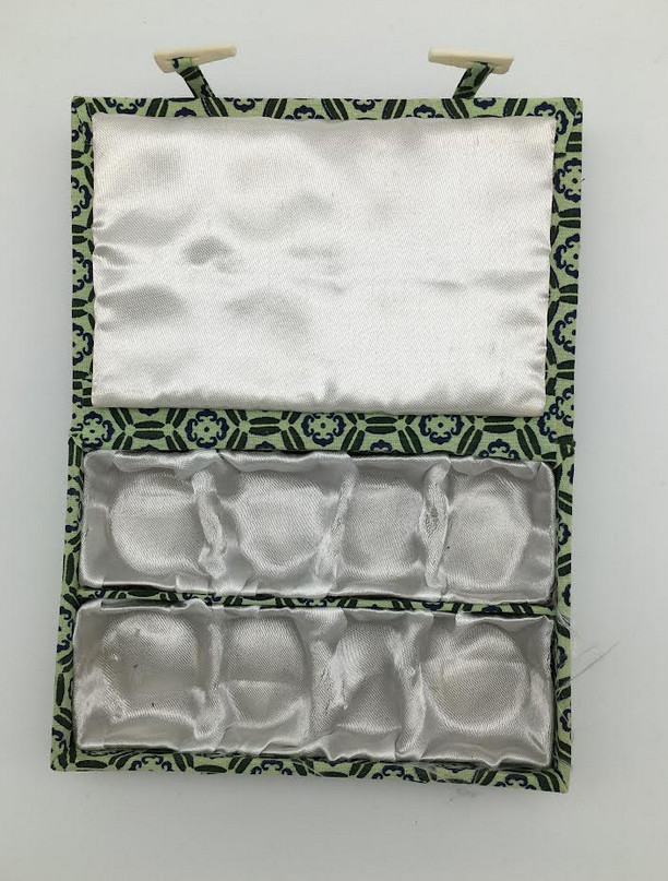 VINTAGE FABRIC COVERED KEEPSAKE/TRINKET BOX