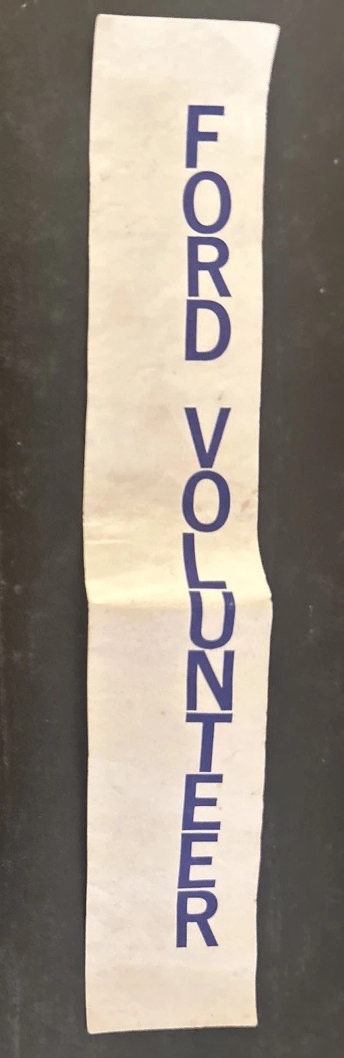 FORD VOLUNTEER paper book mark  8 1/4” x 1 1/2”