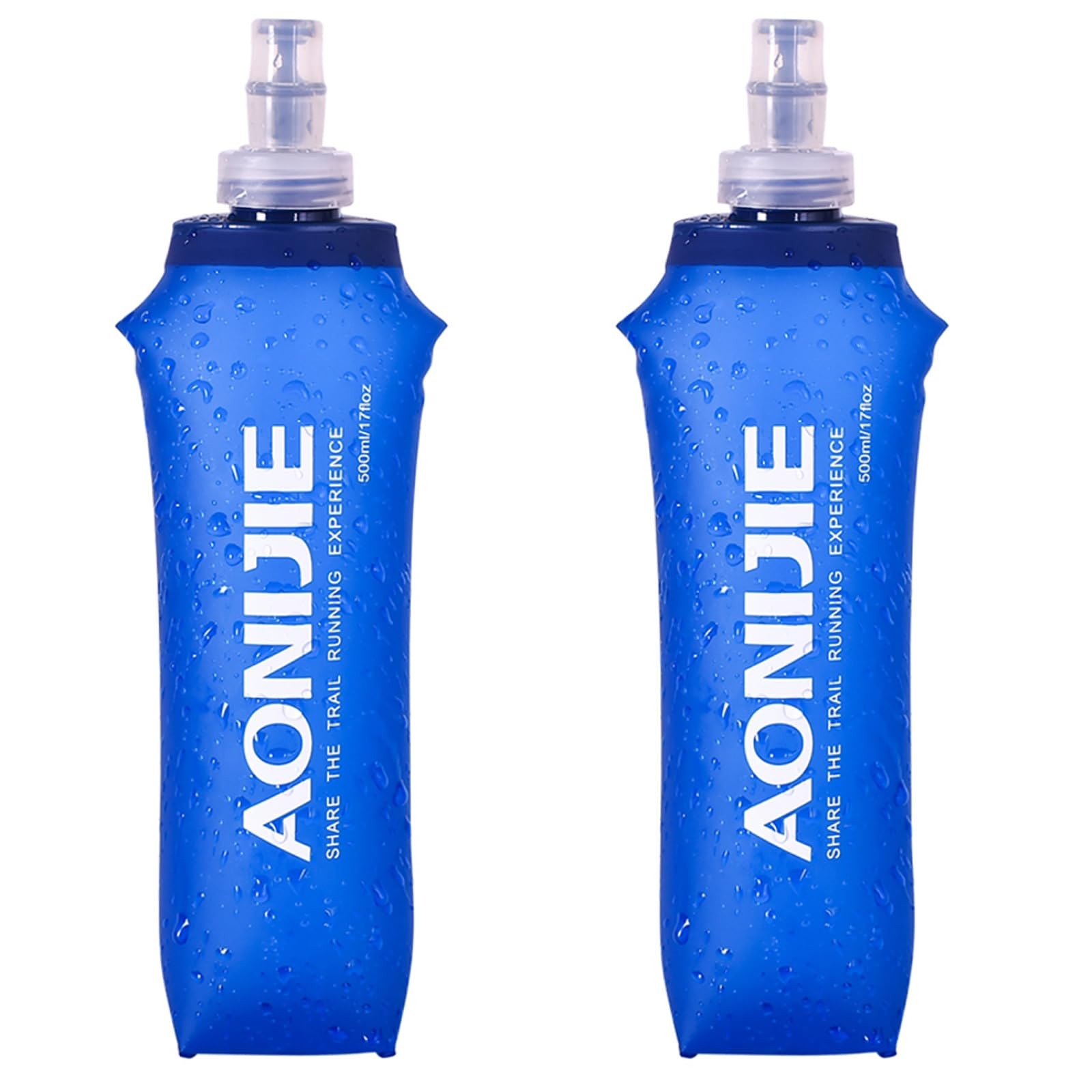 TRIWONDER TPU Soft Folding Water Bottles BPA-Free Collapsible Flask for Hydra...