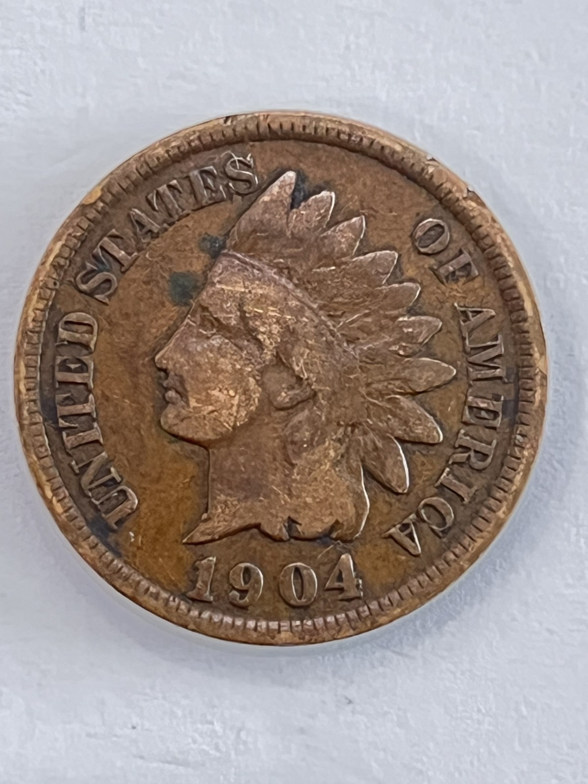 1904 Indian Head Cent – Fine Condition – Full Date – Nice Brown Coin