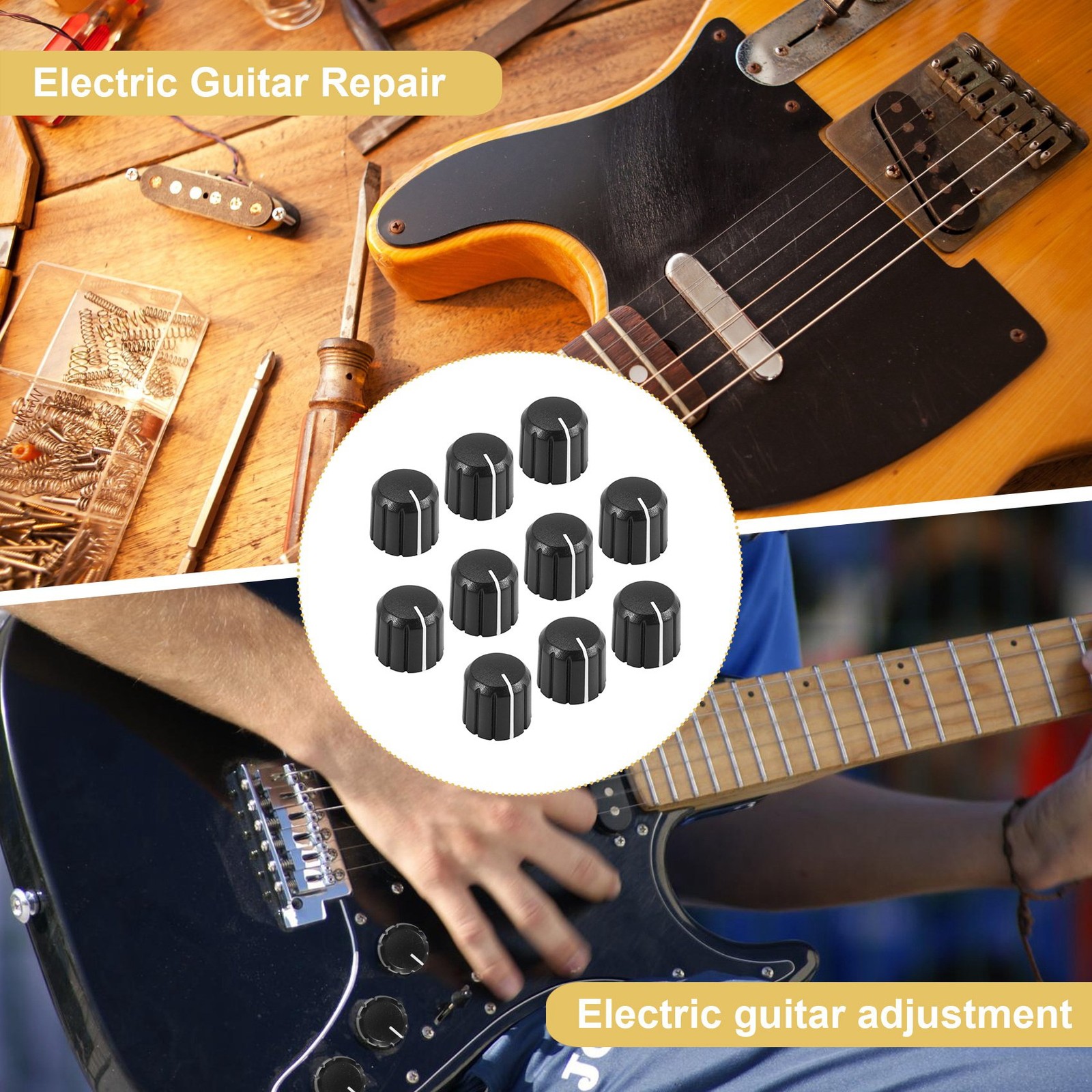 10Pcs Potentiometer Control Knobs for Electric Guitar Volume Tone Knobs3821