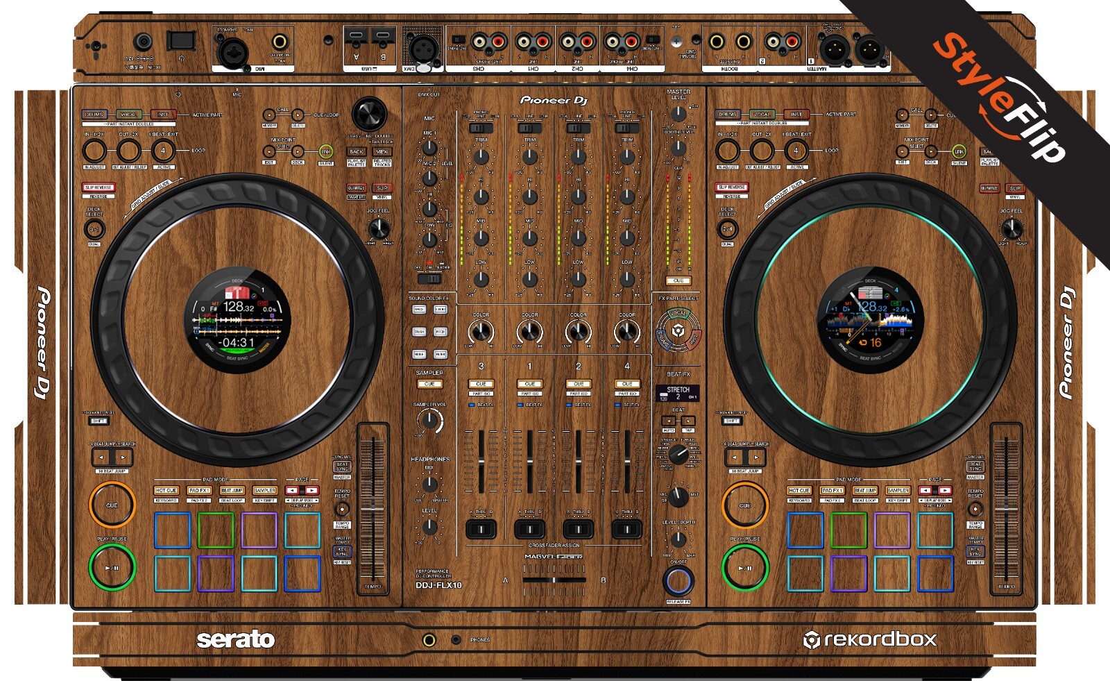 Pioneer DDJ-FLX10 Skin | Wood 2 | Protective Decal | StyleFlip Skins