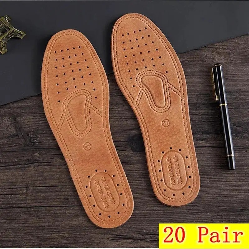Real Cowhide Insole Leather Shoes Boots Shoe Inserts Soft Breathable Deodorant A