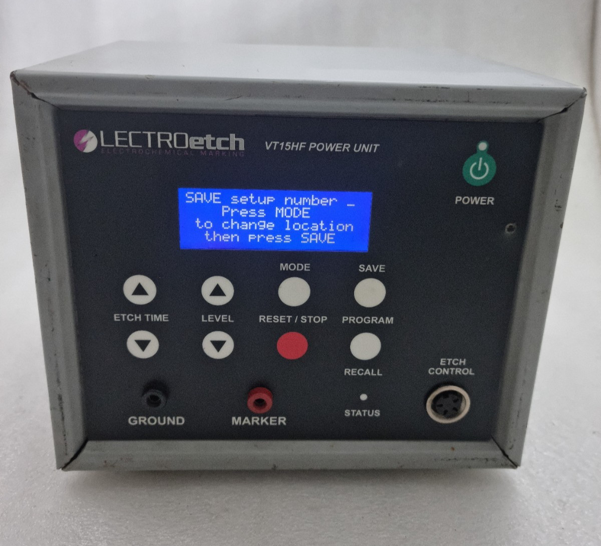 LECTROetch VT15HF Electrochemical Metal Marking Etching Power Unit Made-USA Used