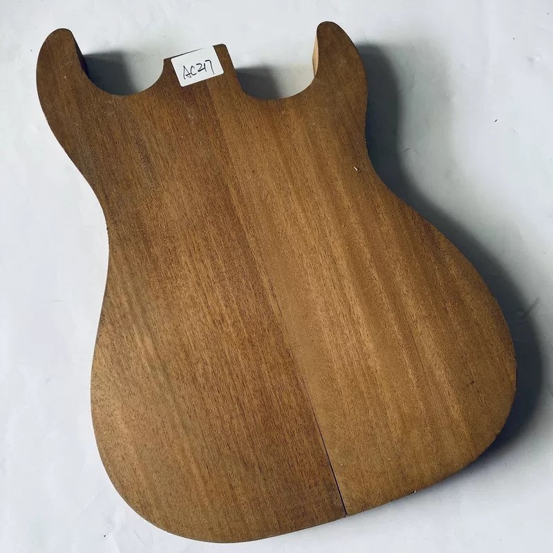 ST Electric Guitar Body Natural Solid Mahogany Unfinished DIY Pickup AC217